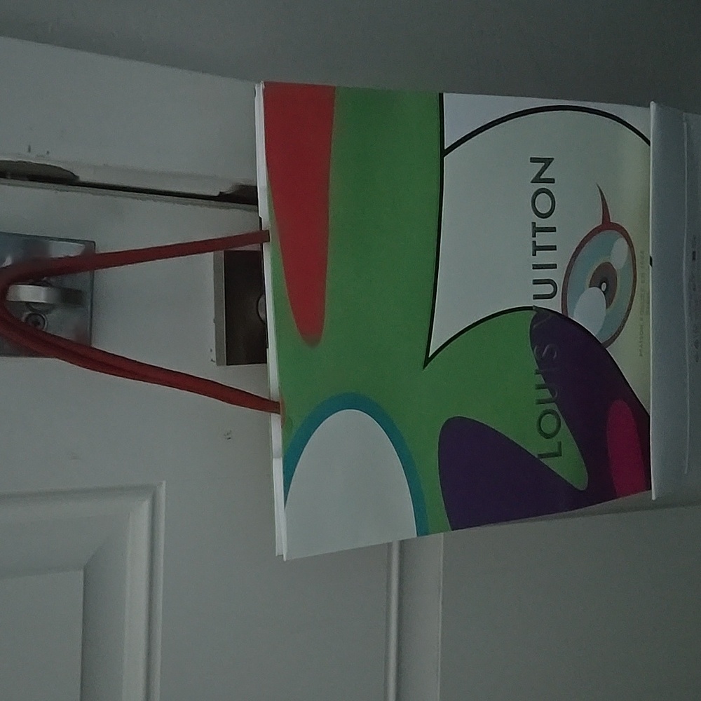 Louis Vuitton Multicolor Bag with Red Handle